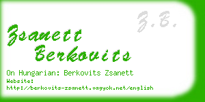 zsanett berkovits business card